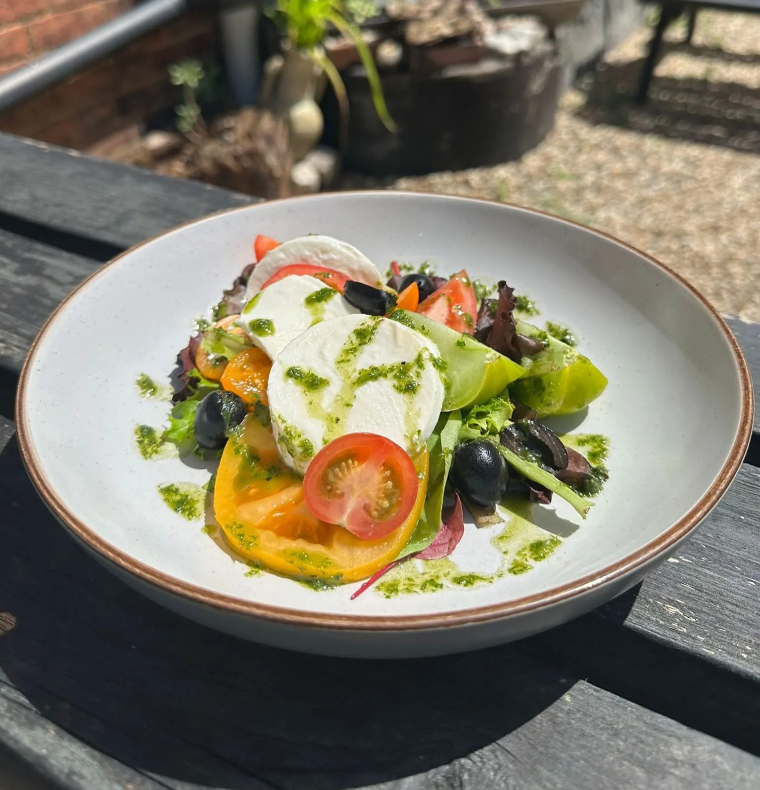 Fresh seasonal salad at The Green Dragon